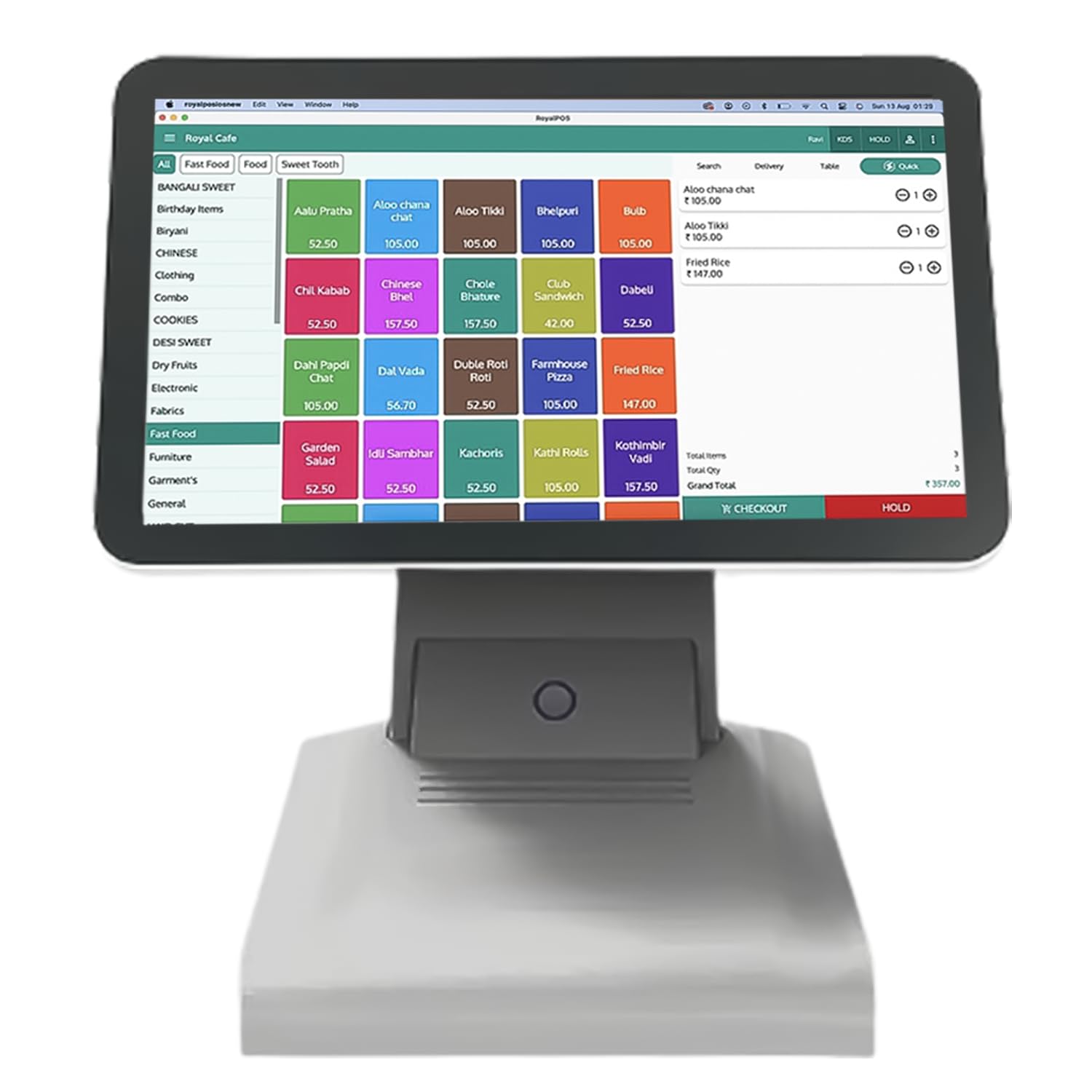 15.6 inch Touch POS Machine with 58mm printer
