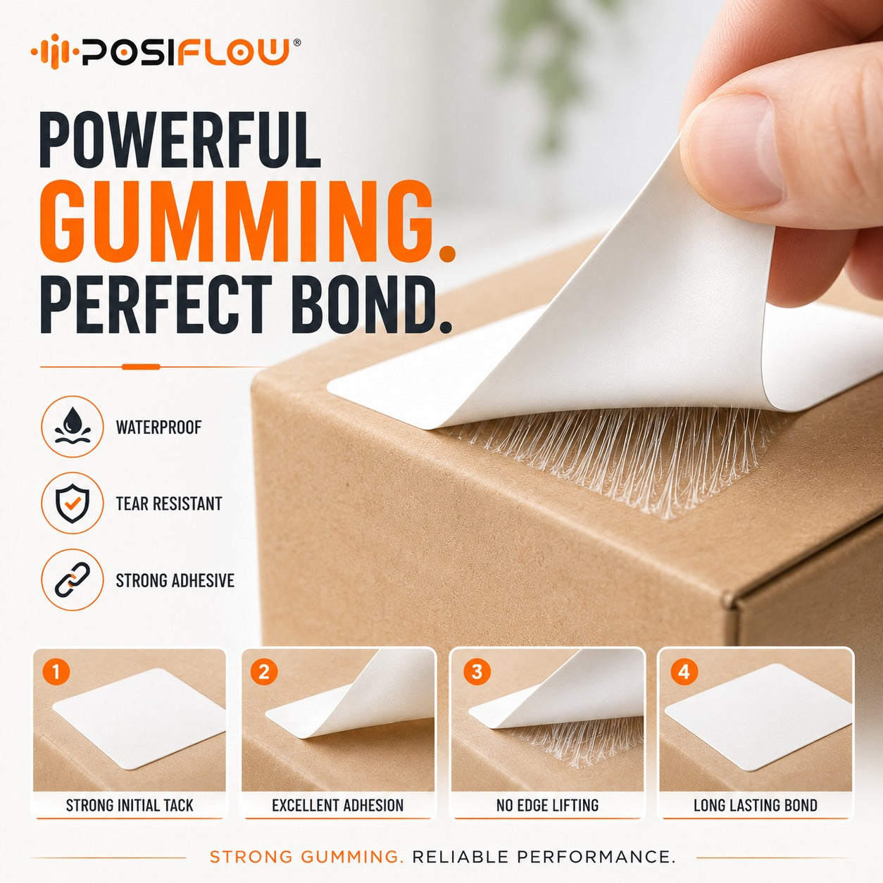POSIFLOW 2-Inch Thermal Label Rolls – Strong Adhesive Barcode & MRP La ...