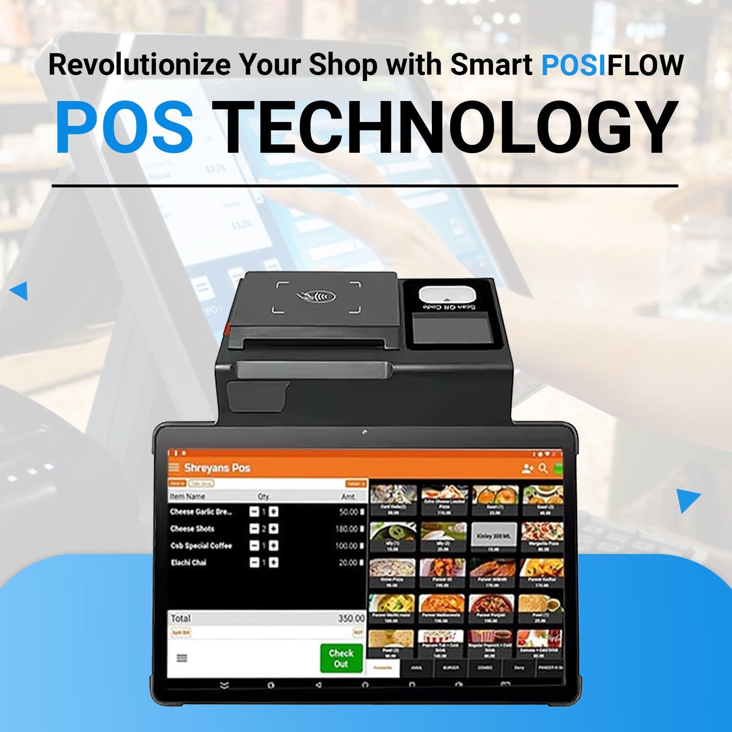 POSIFLOW PSF-11 Android Billing System with 80mm Inbuilt Thermal Print ...