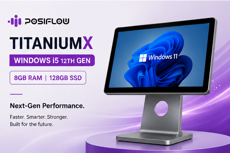 POSIFLOW TitaniumX Windows i5 12th Gen POS Terminal